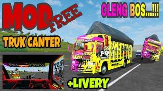SHARE MOD TRUCK CANTER BUSSID + LIVERY  BUKAN OPPA MUDA  BISA OLENG BOS