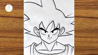 How To Draw Goku step by step  Easy drawing ideas for beginners  Beginners drawing