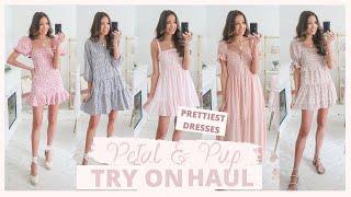 PETAL & PUP TRY ON HAUL 2021  cutest SPRING DRESSES  + discount code