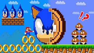 What If Mario Wonder but Every Ring Make Mario Touch Everything Into SONIC?   ADN MARIO GAME