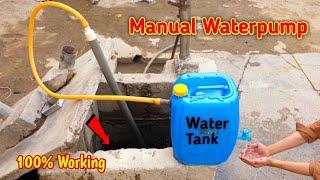 Improvised manual water pump no need Electricity water from the deep well life hack