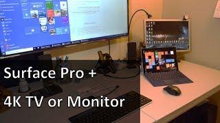 Surface Quick Tip Using the Surface Pro with a 4K TV  Monitor