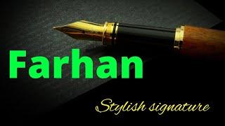 Farhan name signature styles  Signature ideas for letter F