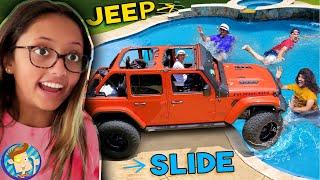 JEEP vs. POOL FV Family Slide Towing Vlog w a side of ICE