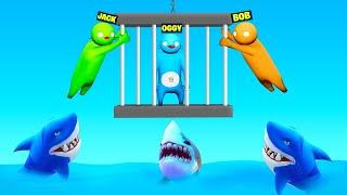 Oggy Got Attacked By Shark With Jack  Gang Beasts  Rock Indian Gamer 