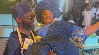 OMO BORTY AND HER HUSBAND OMOGBOLABO SHARE LOVE AT THEIR WEDDING CEREMONY