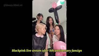 Blackpink live stream after 8th anniversary fansign in Seoul