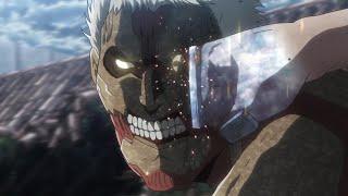 Attack on titan S3  Eren VS Rainer  Attack Titan VS Armored Titan  Rainer Almost Killed