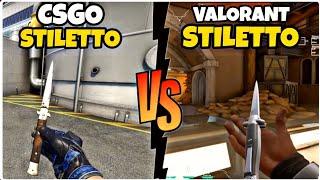 Valorant Aperture Stiletto VS CSGO Stiletto knife Animations