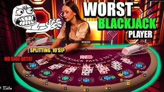 I Found The Worst Blackjack Player- #casino #gambling #blackjack