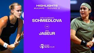 Anna Karolina Schmiedlova vs. Ons Jabeur  2024 Madrid Round 2  WTA Match Highlights