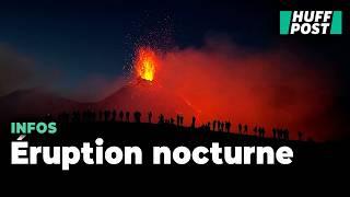 L’Etna est en pleine éruption et offre un spectacle magique