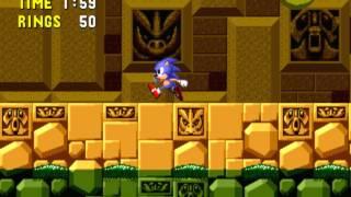 Signpost Bug in Labyrinth Zone Act 2 Sonic The Hedgehog