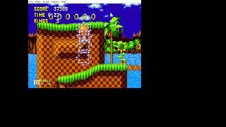 Playing Sonic 1 as Tails Green Hill Zone