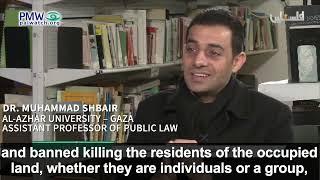 International law permits terror claims Palestinian professor of public law