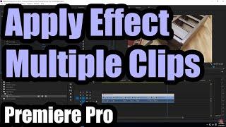 How to apply an Effect to MultipleAll Clips in Premiere Pro Saturation Adjustment Layer