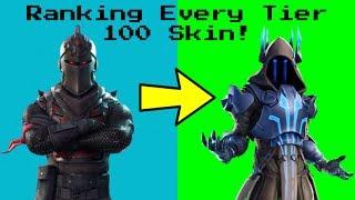 Ranking *EVERY TIER 100 SKIN* As of Fortnite Season 7 UpdatedRe-Upload