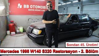 Mercedes 1998 W140 S320 - Restorasyon 2. Bölüm Boya Aşaması  Sondan 45. Üretim