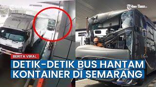 Kecelakaan Bus Vs Truk di Tol Kalikangkung Semarang Sopir dan Kernet Bus Luka-luka