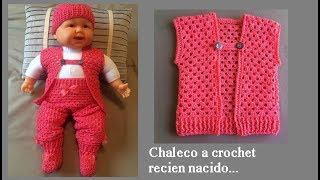 Chaleco a crochet para recién nacido  todas las tallas #tejidosbebe #crochet #normaysustejidos