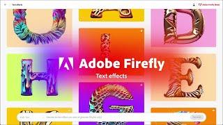 How to use Adobe Firefly to Generate Text Effects using AI