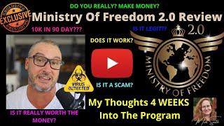 Ministry of Freedom 2.0 Review MY 4 WEEK PROGRESS  Jono Armstong Online Affiliate Marketing course