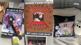 anime room decor manga haul anime merch anime room makeover  vlog