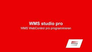 WMS studio pro - WMS WebControl pro programmieren