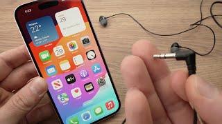 iPhone 15 Pro  Plus How To Connect Wired Headphones