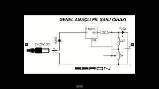 LM317 Otomatik Şarj Devresi