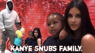 Kanye snubs kids and ex wife at numerous occasions.