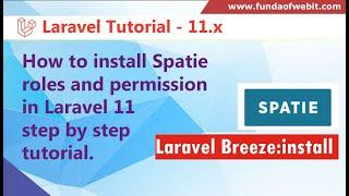 How to install Spatie roles and permission in Laravel 11  Spatie Laravel 11 Tutorial