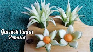 Garnish timun pemula 1 timun jadi 4 garnish