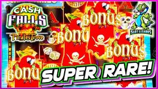 SUPER RARE BONUS BONUS BONUS Better Than JACKPOT  Cash Falls Pirates Trove Slot