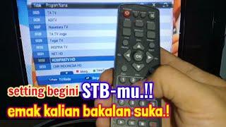 Cara mengurutkan channel di Set Top Box.