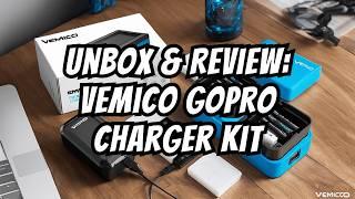 Vemico GoPro Hero 5 6 7 and 2018 Triple Battery Charger Kit with 3 Batteries Unboxing and Review