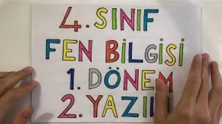 4 FEN  1. Dönem 2. Yazılı