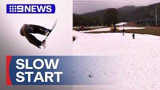 Ski season starts slow with minimal snowfall  9 News Australia