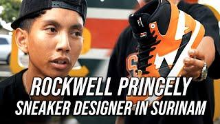 Sneaker designer Rockwell Princely Notwoways laat zich inspireren door Suriname.