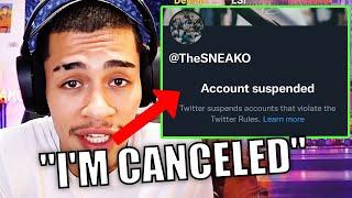 SNEAKO JUST GOT BANNED FROM TWITTER JUST LIKE HE PREDICTED