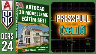 24 Presspull Komutu  Autocad 3D Bina Çizim Eğitim Seti Dersleri