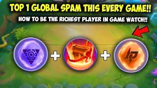 THIS IS THE SECRET OF TOP 1 GLOBAL NOW UNLI ITEMGOLDMONEY RICHEST PLAYER IN GAME ALWAYS MUST WATCH