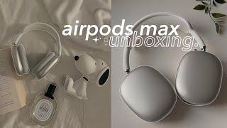 airpods max unboxing ️  review + aesthetic accessories