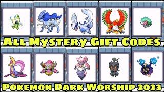Pokemon Dark Worship 2023 All Mystery Gift Codes