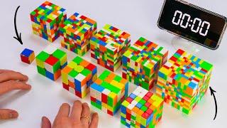 Rubiks Cube From 1x1 To 10x10 Speed Solving