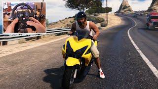 Yamaha Aerox 155 Drag - GTA V  Logitech G29  When GTA VI ? Who waiting?