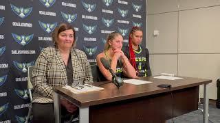 Satou Sabally Jacy Sheldon & Coach Trammell Post Game Indiana Fever v. Dallas Wings Sept 1 2024