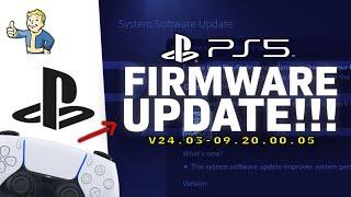 PS5 System Software Update Version 24.03-09.20.00.05