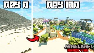 I Tried to Survive 100 Days in an INFINITE DESERT in Hardcore Minecraft