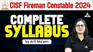 CISF Fireman Syllabus 2024  CISF Fireman New Vacancy 2024  By Arti Mam